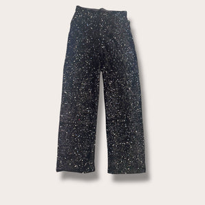 Black Sequin Stretch Trousers