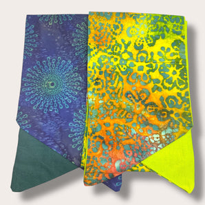 Batik Two Bundle Fabric Hair Wraps