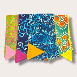 Batik Four Bundle Fabric Hair Wraps