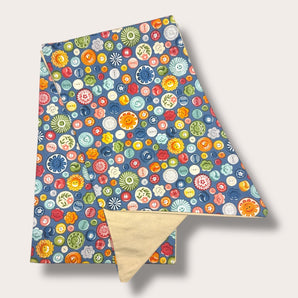 Retro Buttons Fabric Hair Wrap