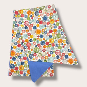 Retro Buttons Fabric Hair Wrap