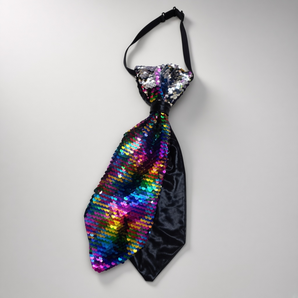 Handmade Multicoloured Sequin Statement Necktie m
