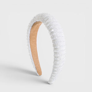 White Diamanté Crystal Headband