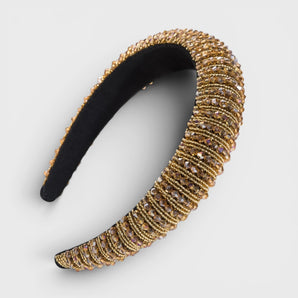 Vintage Gold Diamanté Crystal Headband