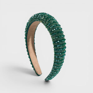 Green Diamanté Crystal Headband