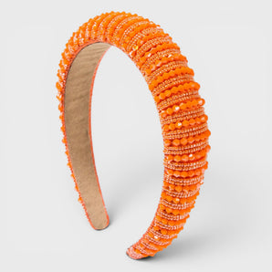 Orange Diamanté Crystal Headband