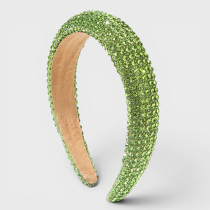 Lime Green Diamanté Crystal Headband