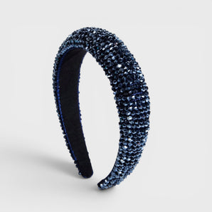 Navy Blue Diamanté Crystal Headband
