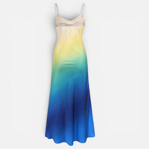 Ocean Ambre Satin Slip Dress