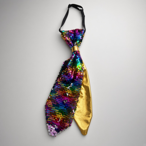 Handmade Multicoloured Sequin Statement Necktie