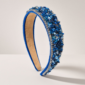 Blue Crystal Gem Stone Headband
