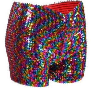 Rainbow Sequin Hotpants