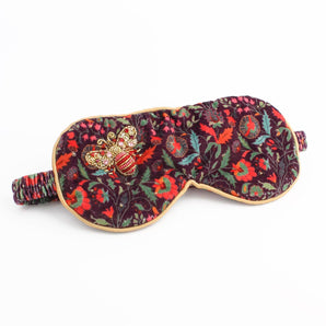 PINK & GOLD BEE PATTERNED SLEEP EYE MASK