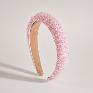 Light Pink Diamanté Crystal Headband