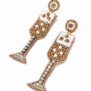 GOLD CHAMPAGNE DROP EARRINGS