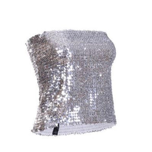 Silver Sequin Boob Tube
