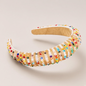 Multicoloured Diamanté Crystal Headband