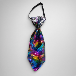 Handmade Multicoloured Sequin Statement Necktie m