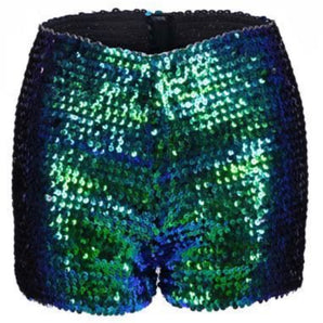Mermaid Green Sequin Hotpants