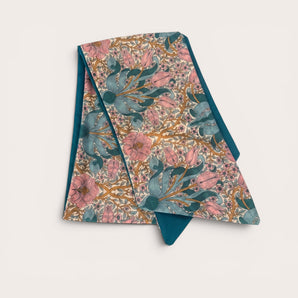William Morris Floral Cotton Hair Wrap | Handmade Botanical Head Scarf | Vintage Hair Accessory