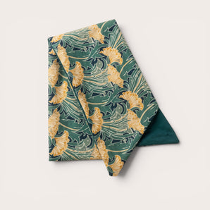 Art Nouveau Floral Cotton Hair Wrap | Handmade Botanical Head Scarf | Vintage Hair Accessory
