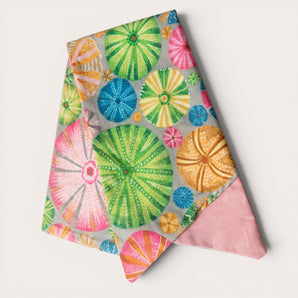 Sea Urchin Cotton Hair Wrap | Handmade Coastal Head Scarf | Beach Hair Accessor