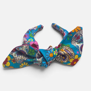Sugar Skull Slide-On Bow Headband