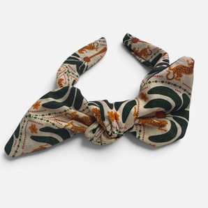 Jungle Leopard Slide-On Bow Headband