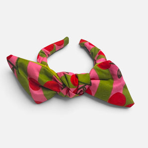 Retro Cherry Slide-On Bow Headband