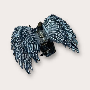 Handmade Black Angel Wings Hair Claw