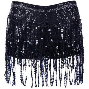 Black Tassel Sequin shorts