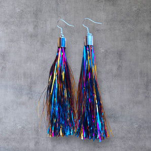 Tinsel Tassel Earrings