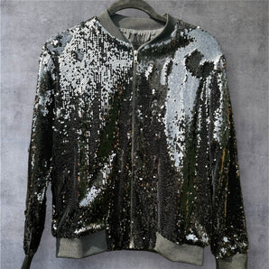 Sequin Black Jacket with eye and star design