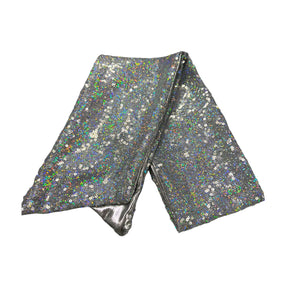 Iridescent Silver Sequin Hair Wrap