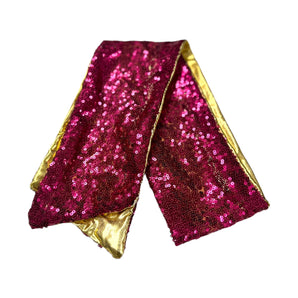 Pink Sequin Hair Wrap