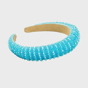 Turquoise Beaded Crystal Headband