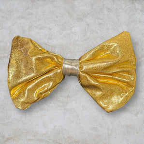 Gold Lame Bow Hair Clip