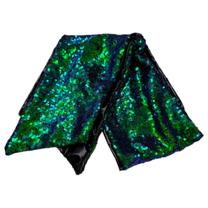 Iridescent Green Sequin Hair Wrap