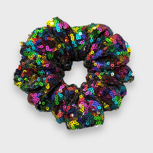 Rainbow Sequin Scrunchie