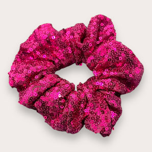 Pink Sequin Scrunchie