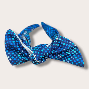 Disco Dots Fabric Bow Headband