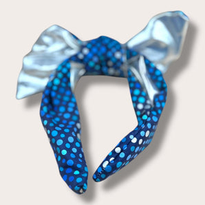 Disco Dots Fabric Bow Headband