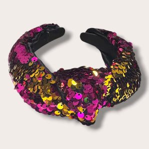 Sequin Headband Pink and Gold