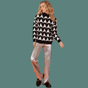 Black and white Design Cashmere and Banana Peel Jumper