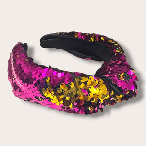 Sequin Headband Pink and Gold