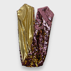 Wired Sequin Pink and Gold Hair Wrap