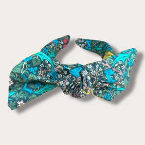 William Morris Fabric Bow Hairband