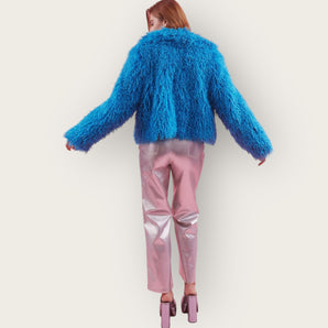 Bamboo Blend Faux Fur Shearling Jacket