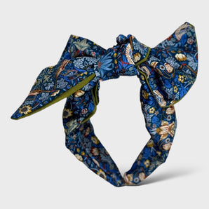 Strawberry Thief Liberty Silk Bow Headband