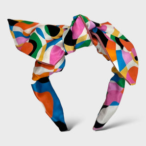 Geo Liberty Silk Bow Headband
